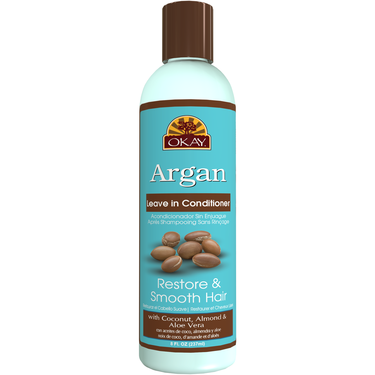 OKAY Argan Oil Leave In Conditioner, 8 Fluid Ounce - 4th Ave Market