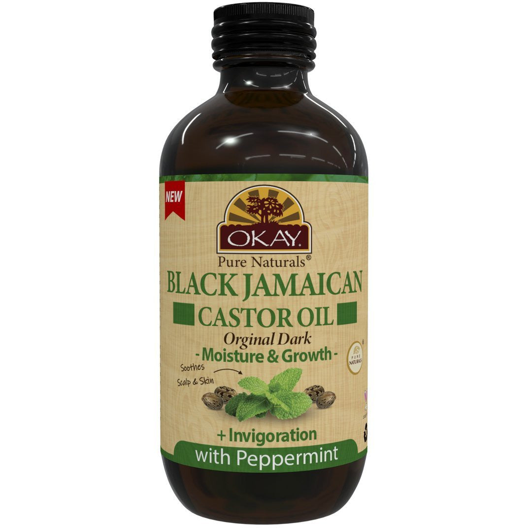 OKAY Black Jamaican Castor Oil Original Dark, 4oz - 4th Ave Market