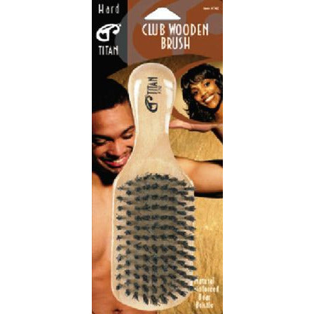 4th Ave Market: Hard Titan New Club Wooden Unisex Reinforced Boar Bristle Hair Brush