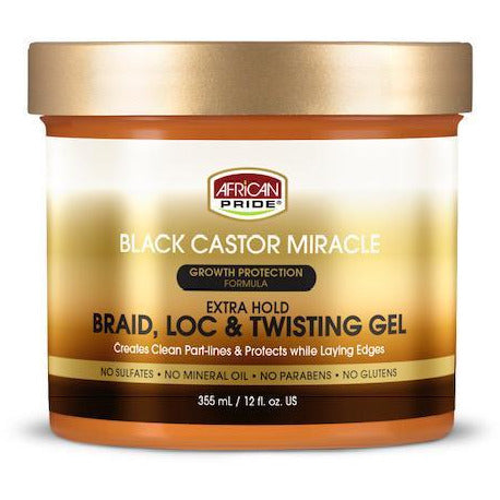 4th Ave Market: African Pride Black Castor Miracle Extra Hold Braid, Loc, & Twist Gel