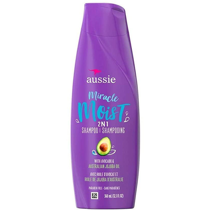 Aussie Shampoo 2-N-1 Miracle Moist 12.1 Ounce (360ml) - 4th Ave Market