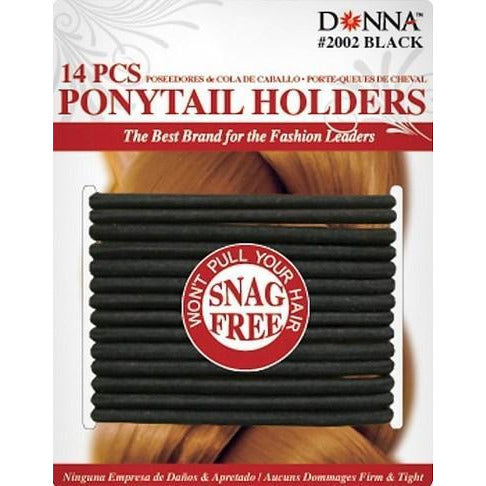 4th Ave Market: Donna Ponytail Holders - Black