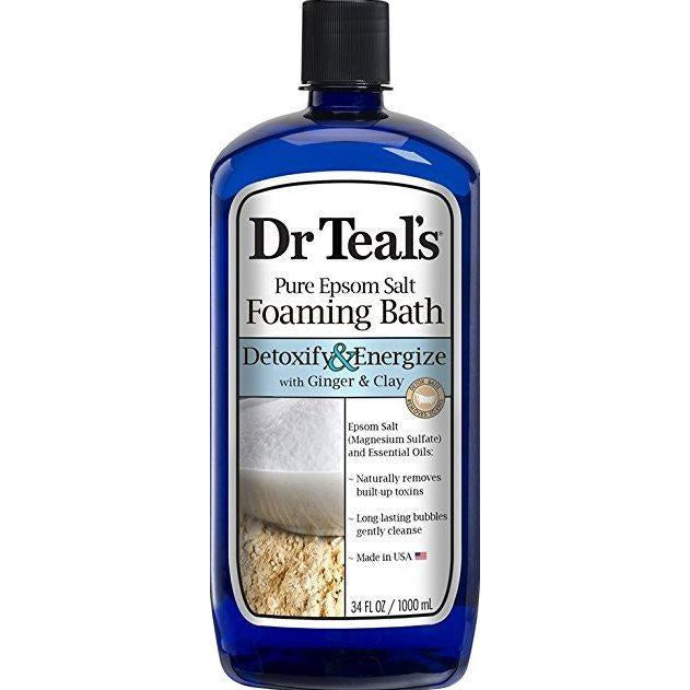 4th Ave Market: Dr Teal's Foaming Bath with Pure Epsom Salt, Detoxify & Energize with Ginger & Clay,