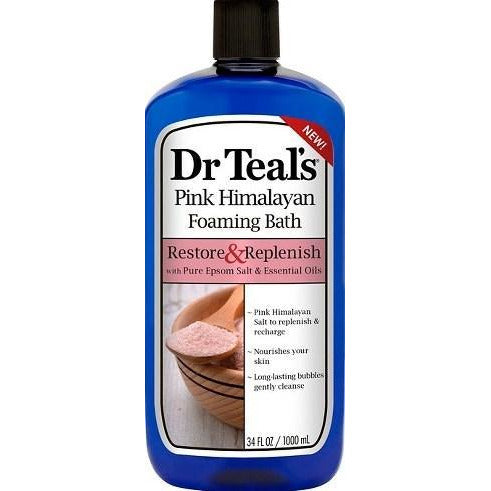 4th Ave Market: Dr Teal's Pink Himalayan Foaming Bath, Relax & Replenish with Pure Epsom Salt & Esse