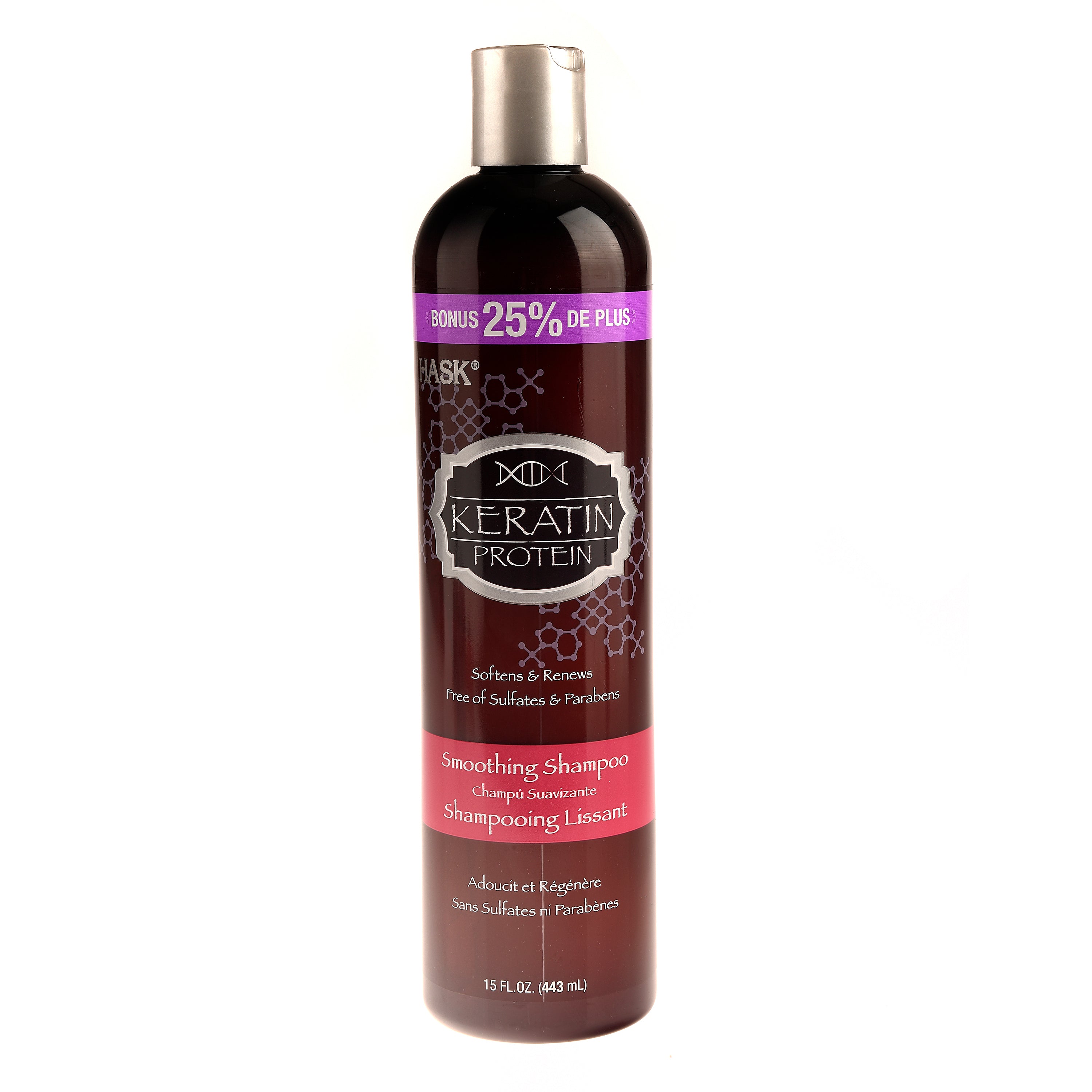 4th Ave Market: Hask Keratin Protein Smoothing Shampoo, 15 oz (25% Bonus)