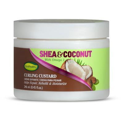 4th Ave Market: GroHealthy Shea & Coconut Curling Custard, 8.5 Ounce