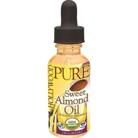 4th Ave Market: Hollywood Beauty Organic Oil, Pure Sweet Almond, 1 Ounce
