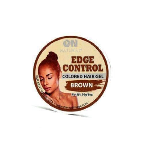 4th Ave Market: On Natural Edge Control Hair Colored Gel, Brown, 1 Ounce Display 12 Pack