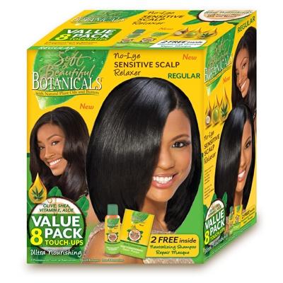 4th Ave Market: Soft & Beautiful Botanicals Sensitive Scalp 8 Piece Relaxer Regular Kit