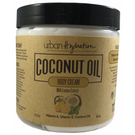 4th Ave Market: Urban Hydration Coconut Oil Body Cream with Lemon Extract 15.2oz
