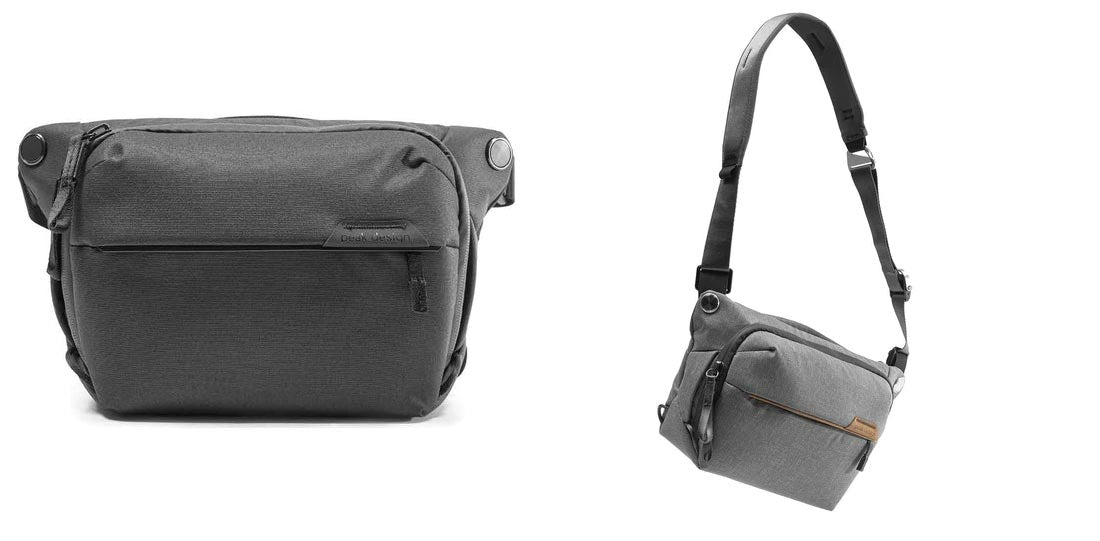 Peak Design Everyday Sling Bag in Black and Ash Gray