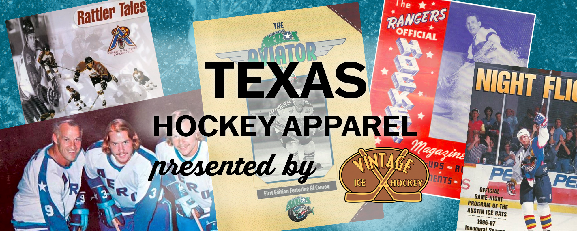 Vintage Texas minor league hockey apparel & commemorative merchandise