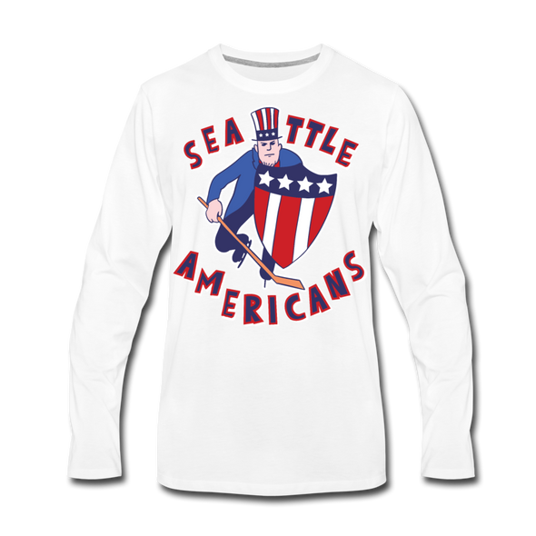 Seattle Americans Long Sleeve T-Shirt - white