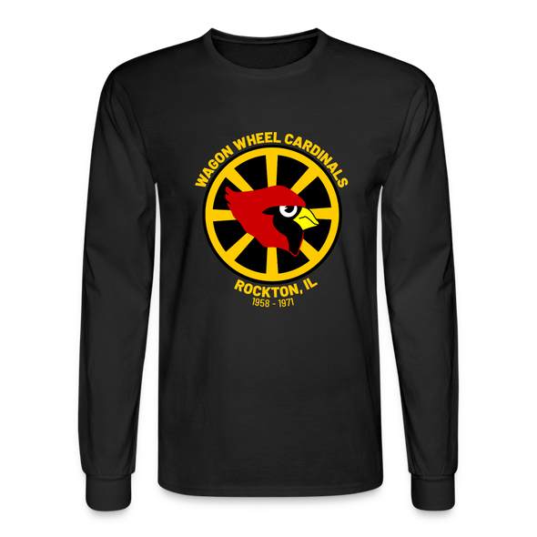 Wagon Wheel Cardinals Long Sleeve T-Shirt - black