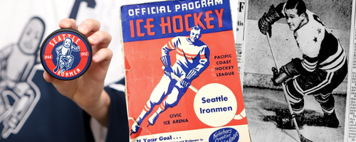 Seattle Ironmen Hockey program picture puck