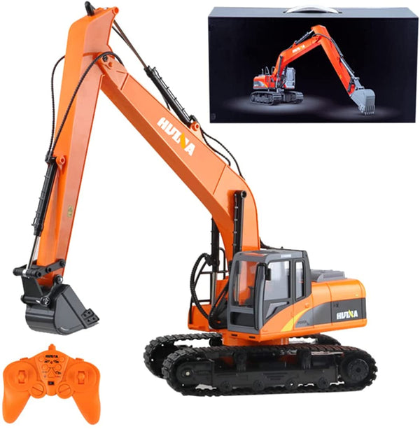 Huina 1592 Alloy 1/14 22ch Alloy Rc Excavator Trucks Excavator Remote