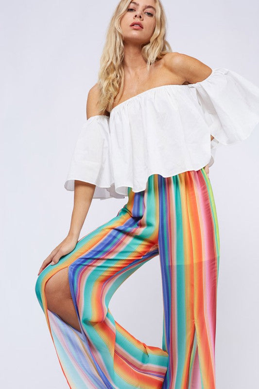 striped colorful pants