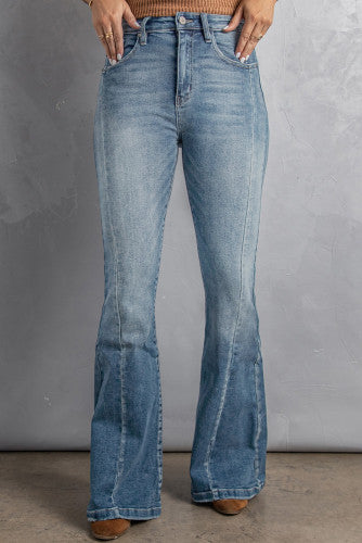 Super Stretch Flare Jeans - Light Blue