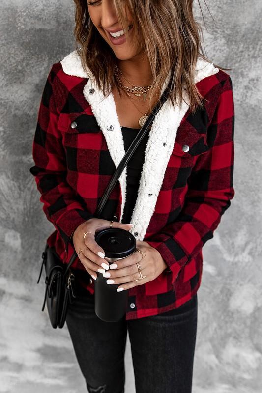 Buffalo Plaid Jacket - Red