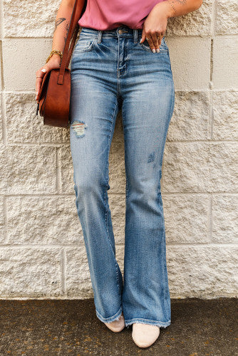 Distressed Flare Jeans