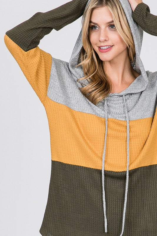 waffle weave hoodie