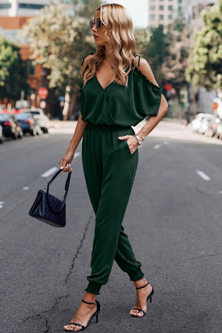 jumpsuit dark green