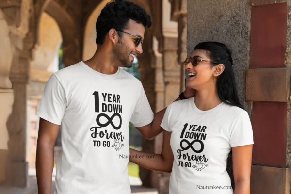 first year anniversary couple t-shirt