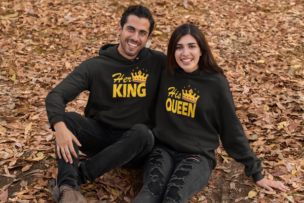 king queen couple hoodie