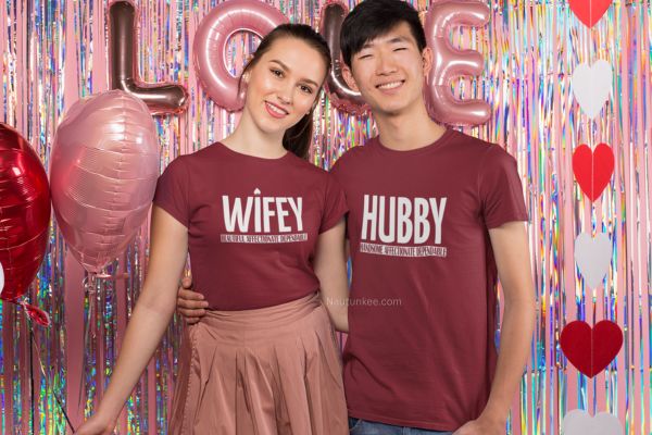 hubby wifey couple t-shirt