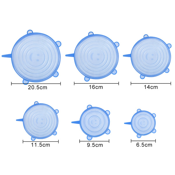 Dimensions et tailles des couvercles en silicone sans BPA