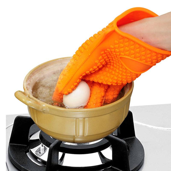 4pcs Silicone Gants de cuisine résistants à la chaleur, Mini gants