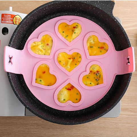 SHOP-STORY - Moule en Silicone 7 Compartiments pour Blinis Pancakes  Omelettes et autres pour Cuisson à la Poêle