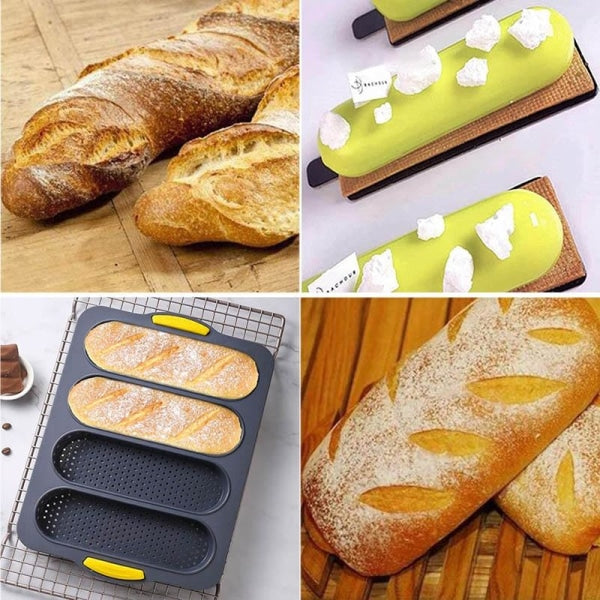 moule baguette silicone pour faire du pain de boulanger