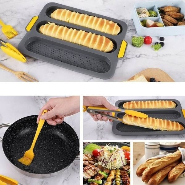 moule silicone baguette et petit pains au lait