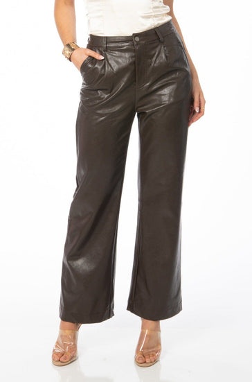 Black Faux Leather High Rise Skinny Pants – HYPEACH