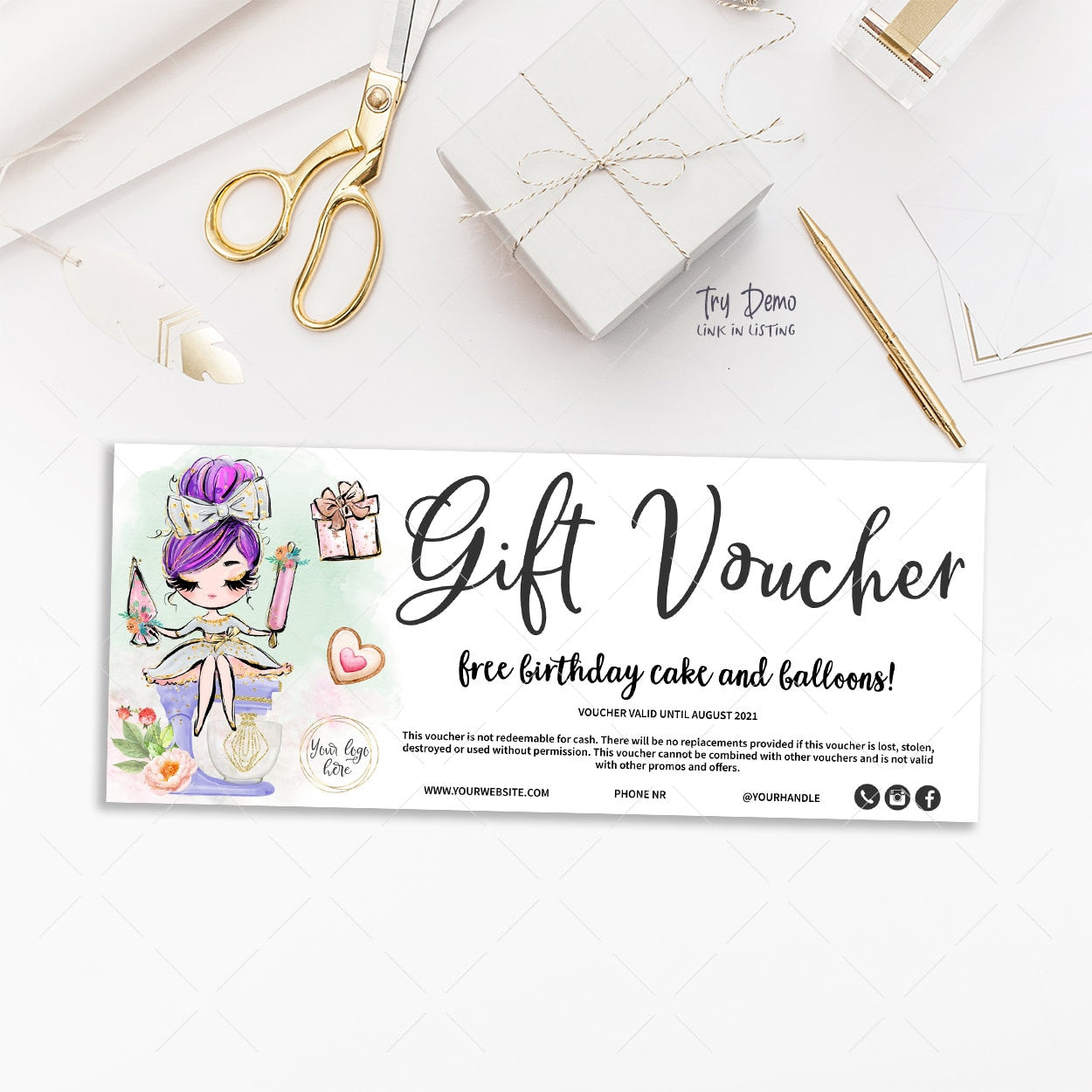 Pastry Gift Voucher Offer Online Gift Certificate Template - VistaCreate