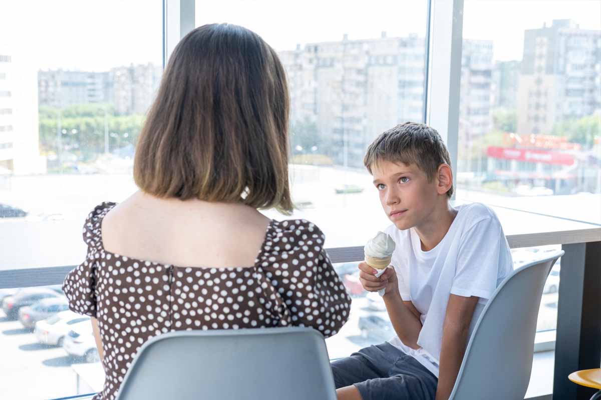 Mom talking to her son about why he's scared and what to expect from his doctor's visit.