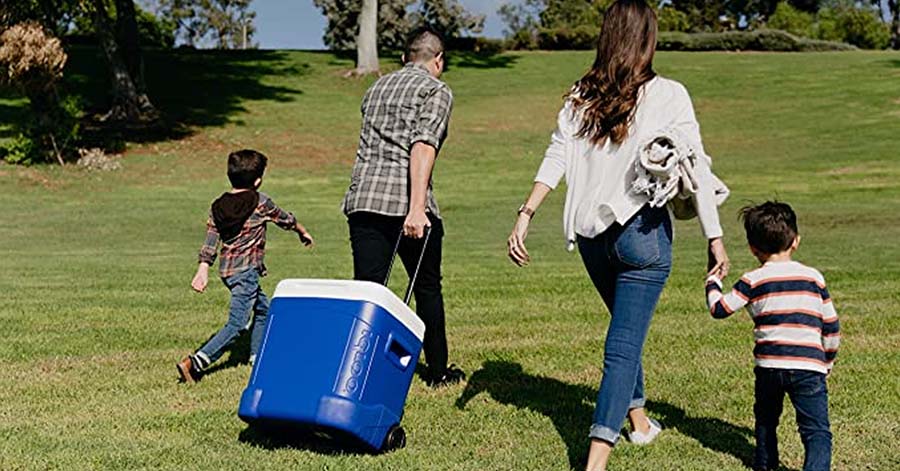 Rolling Cooler for Baseball Mom