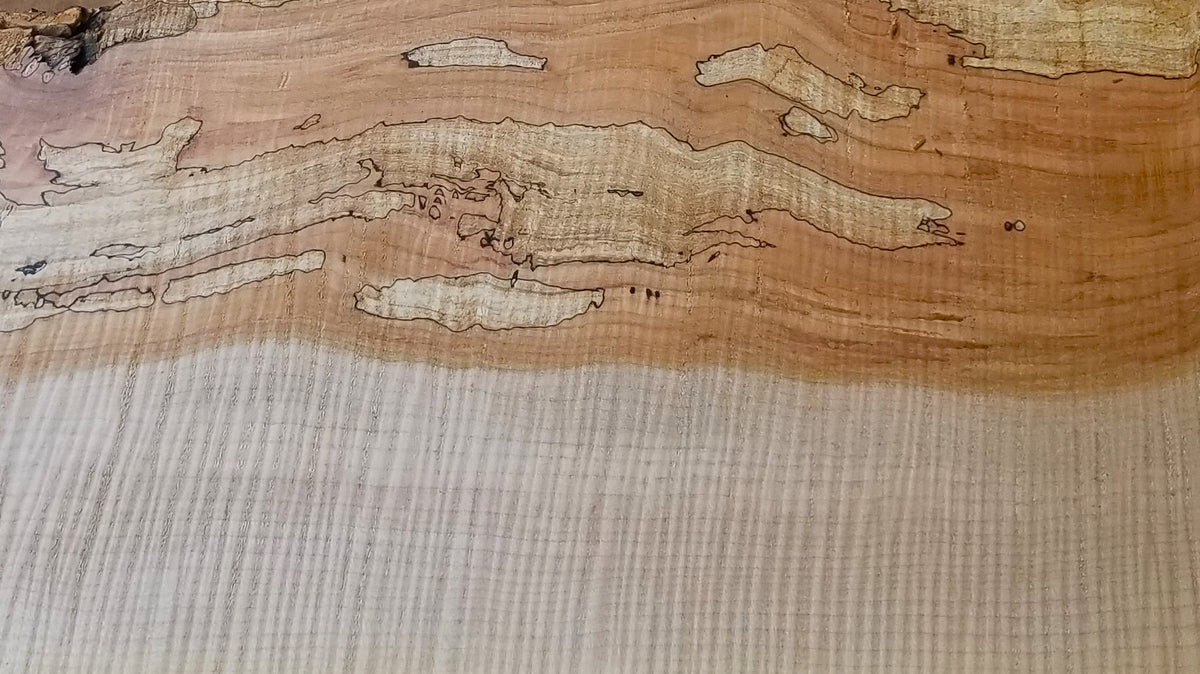 Spalted flame maple detail