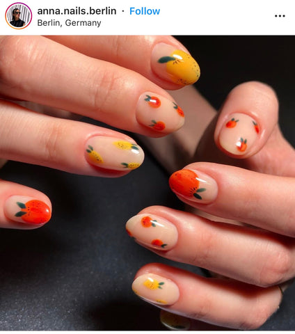 Lemon/Orange nails by @anna.nails.berlin