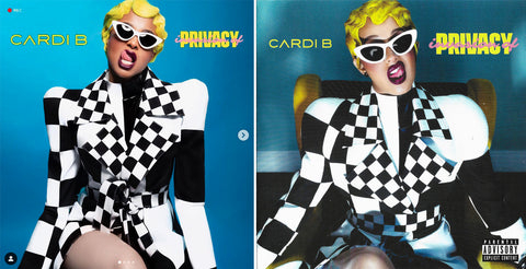 (Left) Instagram @ciara (Right) Cardi B’s Invasion of Privacy Album Artwork