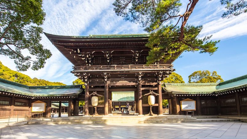 Meiji Jingu Shrine via old-japan.info