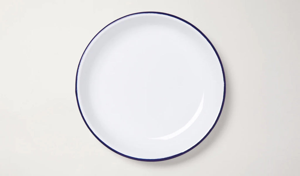 Falcon Enamelware blue and white plate