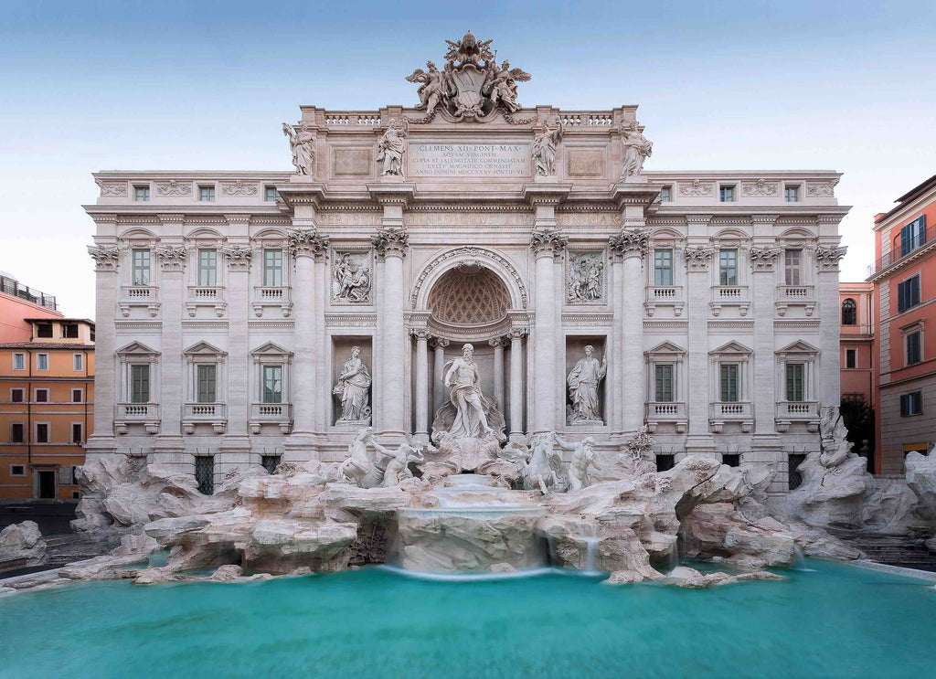 Aqua Blue shades of blue in the Trevi Fountain in Rome