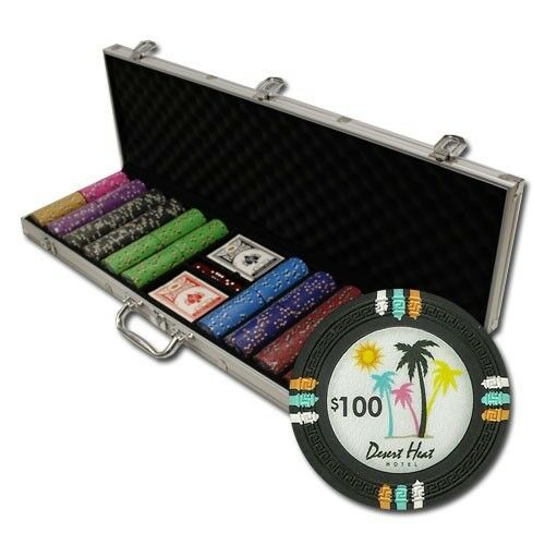 500 Desert Heat Poker Chip Set with Black Aluminum Case