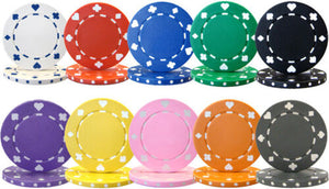 600 Suited 11.5g Clay Poker Chip Set with Aluminum Case