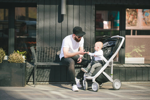Taking a leisurely walk with your baby is a great way to enjoy time outdoors.
