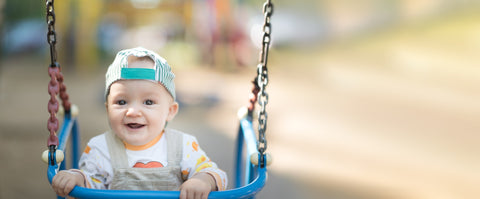 Getting outside with babies is simple if you have a playground nearby.