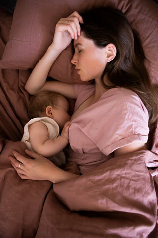 Breastfeeding can make it easier for mothers to get a little extra sleep.
