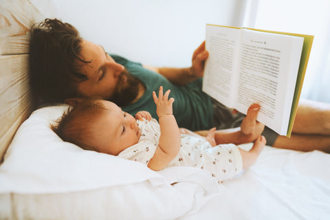 Reading, singing, and talking with your baby are all great ways to connect.